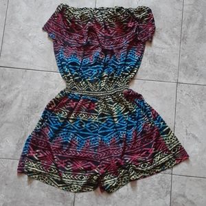 Candy Couture strapless colorful printed r…